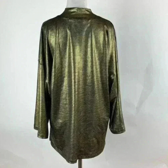White Stag top sz XL gold metallic oversized party - Picture 5 of 9